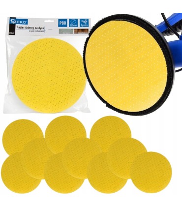 Papier ścierny na dysk – krążek z otworami 225mm P80 /żyrafa/ 