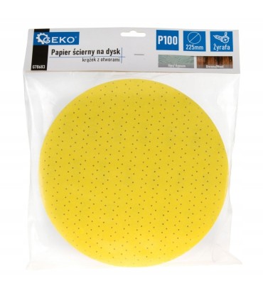 Papier ścierny na dysk – krążek z otworami 225mm P100 /żyrafa/