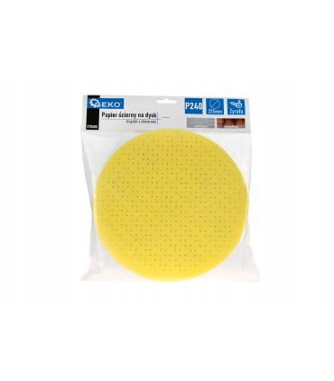 Papier ścierny na dysk – krążek z otworami  225mm P240 /żyrafa/