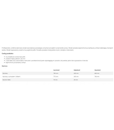 Wózek warsztatowy 3 półki