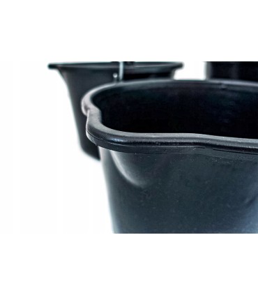 Wiadro budowlane 12L czarne Z LEJKIEM