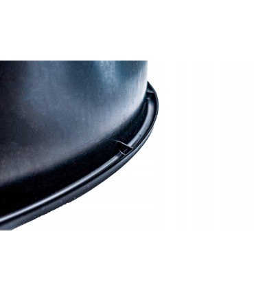 Wiadro budowlane 16L czarne Z LEJKIEM