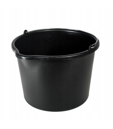 Wiadro budowlane 20L czarne Z LEJKIEM