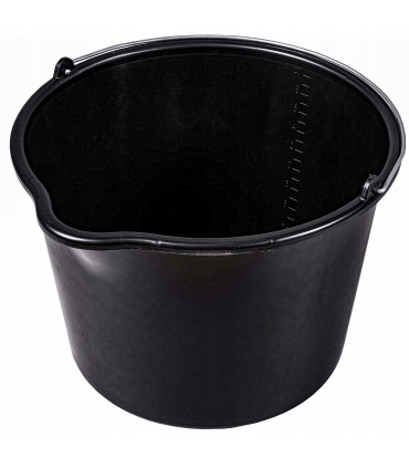 Wiadro budowlane 20L czarne Z LEJKIEM