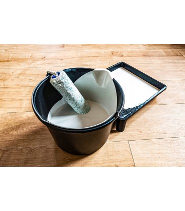 Wiadro budowlane 20L czarne Z LEJKIEM