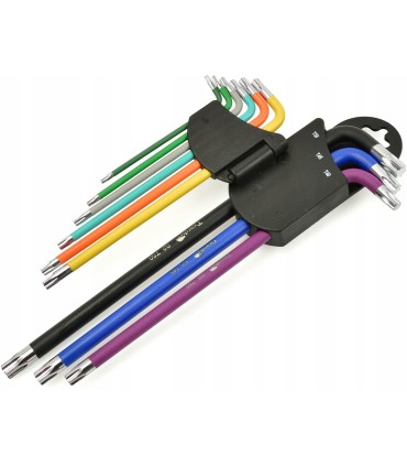 Klucze imbusowe długie kolor 1,5-10mm 9el. S2 