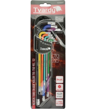 Klucze imbusowe długie kolor 1,5-10mm 9el. S2 