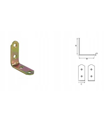 Kątownik wąski KW 2 40 x 40 x 17 x 2
