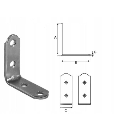 Kątownik wąski KW 2 40 x 40 x 17 x 2
