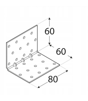 Kątownik montażowy KM 5 60 x 60 x 80 x 2