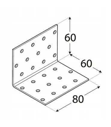 Kątownik montażowy KM 5 60 x 60 x 80 x 2