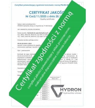 Końcówka DKOL DN16 18L M27x2