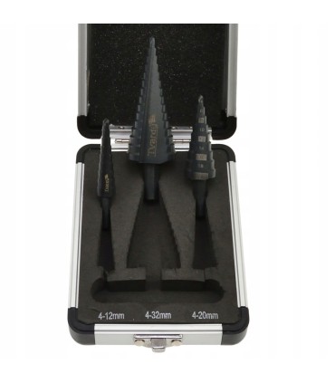 Zestaw wierteł stożkowych HSS M2 3szt. (4-12,4-20,4-32mm)