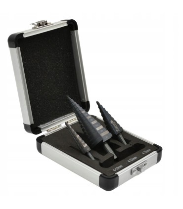 Zestaw wierteł stożkowych HSS M2 3szt. (4-12,4-20,4-32mm)