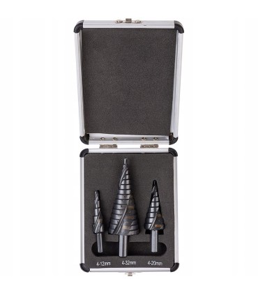 Zestaw wierteł stożkowych HSS M2 3szt. (4-12,4-20,4-32mm)