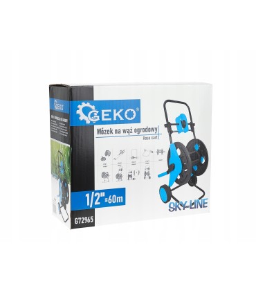 Wózek z prowadnicą na wąż ogrodowy 1/2" 60m