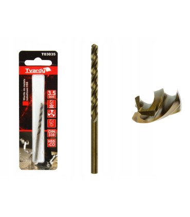 Wiertło do metalu kobaltowe HSS M35 3,5 mm