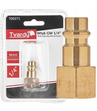 Wtyk mosiężny GW 1/4" typ męski