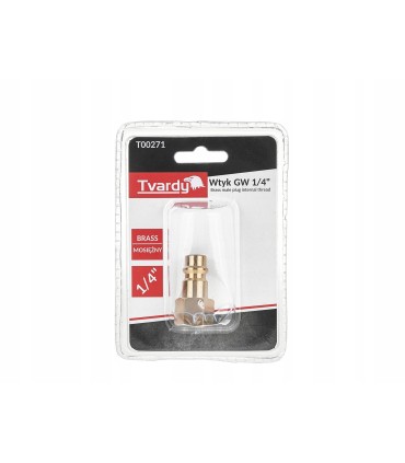 Wtyk mosiężny GW 1/4" typ męski