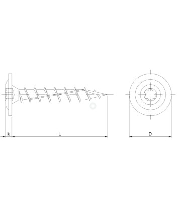 Wkręt do łączników ciesielskich HPS 8x50 TX 40