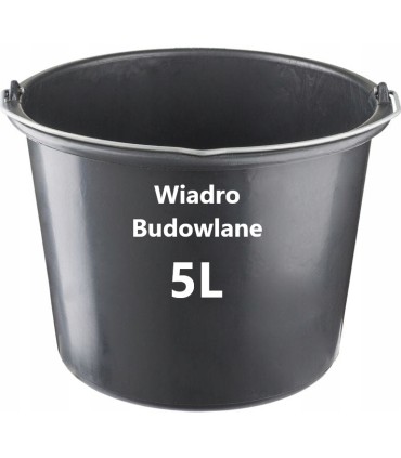Wiadro budowlane 5l czarne