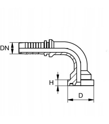 Końcówka SFL 90° DN25 44.5 1" 3000 PSI 4SP