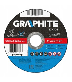 Tarcza tnąca do metalu 125 x 2.5 x 22.2 mm, 41 A30-T-BF