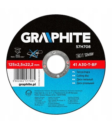 Tarcza tnąca do metalu 125 x 2.5 x 22.2 mm, 41 A30-T-BF