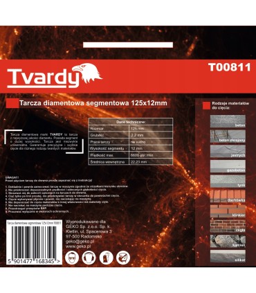 Tarcza diamentowa segmentowa 125x12mm PROFI