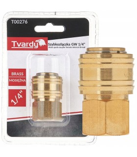 Szybkozłączka mosiężna GW 1/4" typ żeński 