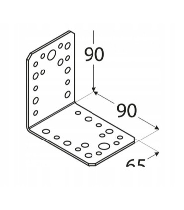 Kątownik łącznikowy KL 4 90 x 90 x 65 x 2.5
