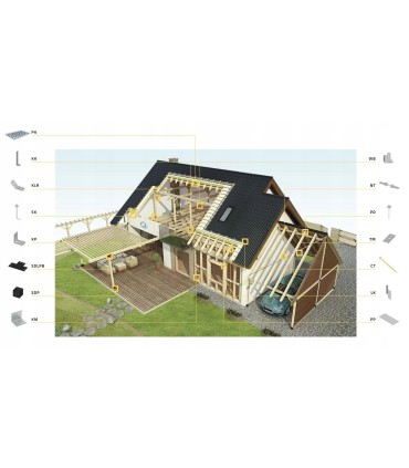 Kątownik łącznikowy KL 4 90 x 90 x 65 x 2.5
