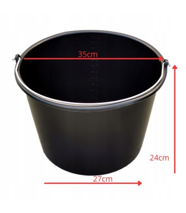 Wiadro budowlane 16l czarne