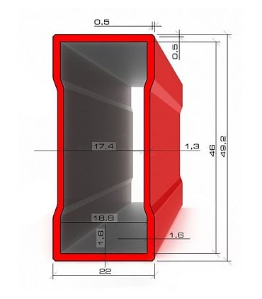 POZIOMICA PRO600 MAL.CZERWONA 120CM
