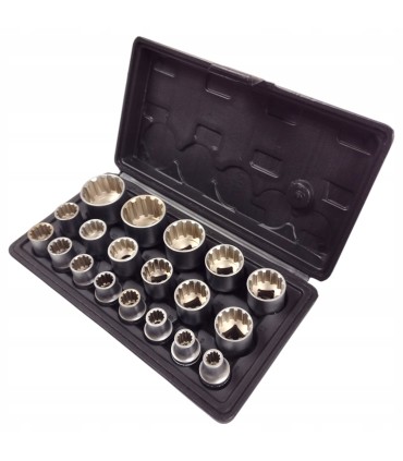 NASADKI SPLINE 1/2"-19szt 8-32mm 12kątne