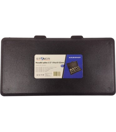 NASADKI SPLINE 1/2"-19szt 8-32mm 12kątne