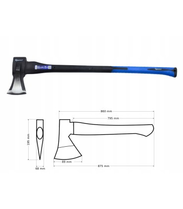 Siekiera rozłupująca 2 kg r.fiberglass