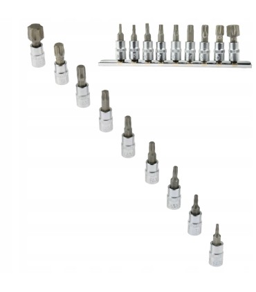 9el.zestaw kl.trzp.torx T10-60 1/4" CRV