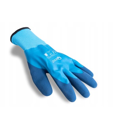 Rękawice robocze wodoodporne ocieplane zimowe r. 10 /bawełna – lateks/