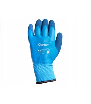 Rękawice robocze wodoodporne ocieplane zimowe r. 10 /bawełna – lateks/