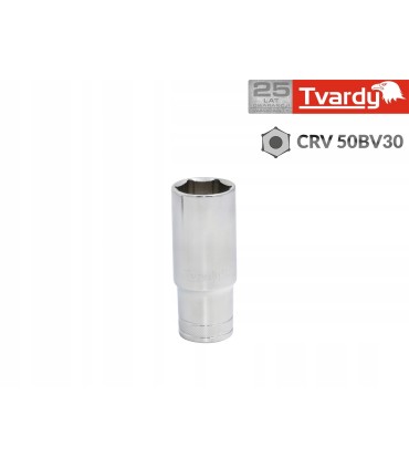 Nasadka sześciokątna długa 1/2" 17 mm TVARDY