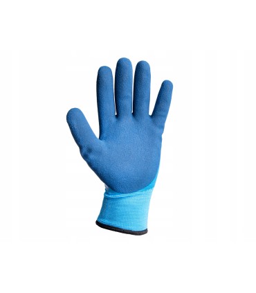 Rękawice robocze wodoodporne ocieplane zimowe r. 9 /bawełna – lateks/ (12/120)