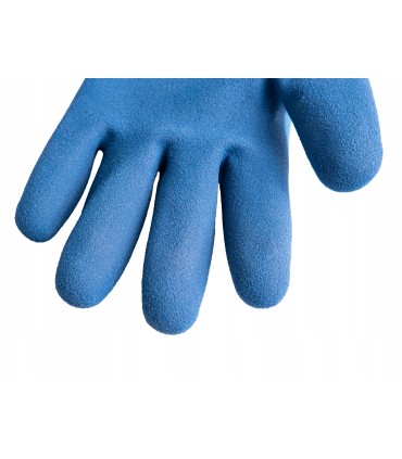 Rękawice robocze wodoodporne ocieplane zimowe r. 9 /bawełna – lateks/ (12/120)