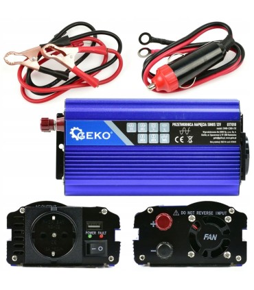 Przetwornica napięcia SINUS 12V/230V 300/600W