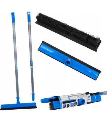 Miotła gumowa antystatyczna ze ściagaczką do wody + kij teleskopowy 78.5-140cm (8)