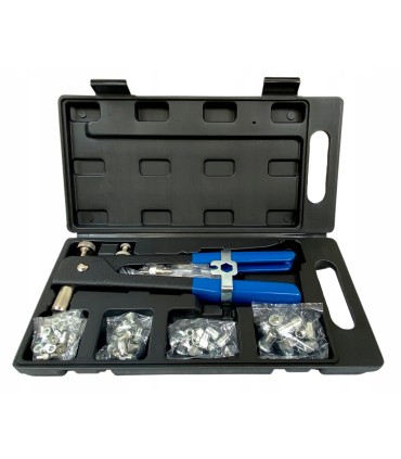 Nitownica ręczna do nitonakrętek M3-M8 zestaw 106 elementów