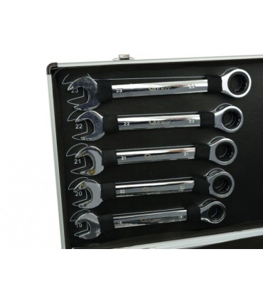 Kpl. kluczy z grzechotką 22el. 6-32mm