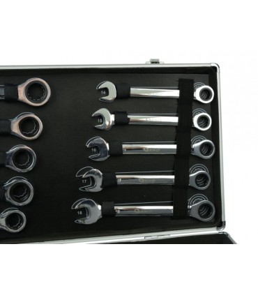 Kpl. kluczy z grzechotką 22el. 6-32mm