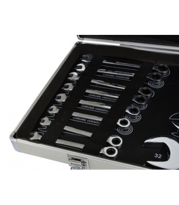 Kpl. kluczy z grzechotką 22el. 6-32mm