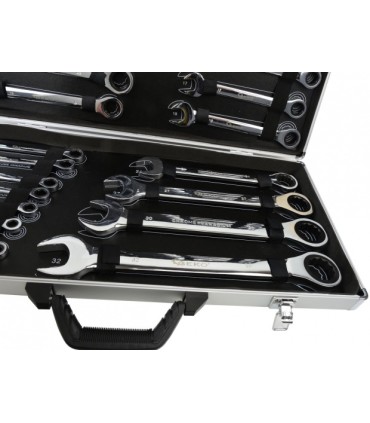 Kpl. kluczy z grzechotką 22el. 6-32mm